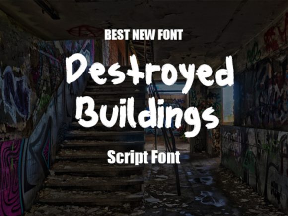 Destroyed Buildings: A Bold Display Font for Editorial Impact