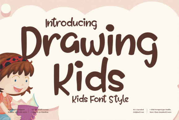 Drawing Kids: A Playful Display Font for Creative Web Design