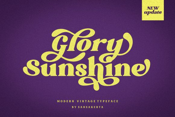 Glory Sunshine: A Joyful Serif Font for Handmade Labels, Invitations, and More
