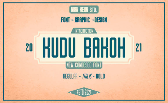 Kudu Bakoh Font: A Sharp Display Typeface for Web Design