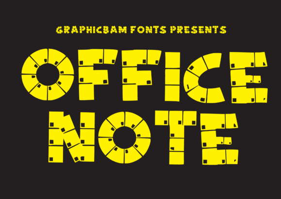 Office Note: A Bold Display Font for Handmade Labels, Invitations, and More