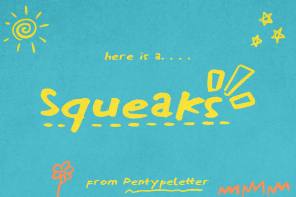 Squeaks: A Quirky Display Font for Playful Editorial Design