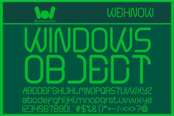Windows Object Font: Bold Display Type for Makers