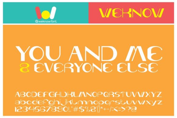 You and Me and Everyone Else: A Modern Display Font for Crafters and Makers